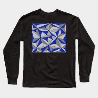 Abstract geometric pattern - gray and blue. Long Sleeve T-Shirt